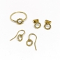 Preview: Feinste Ohranhänger mit Perlenrand aus 585er Gelbgold